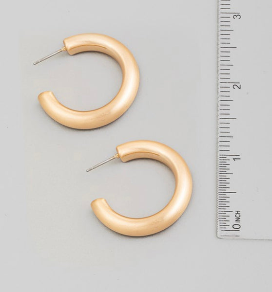 small brushed hoops