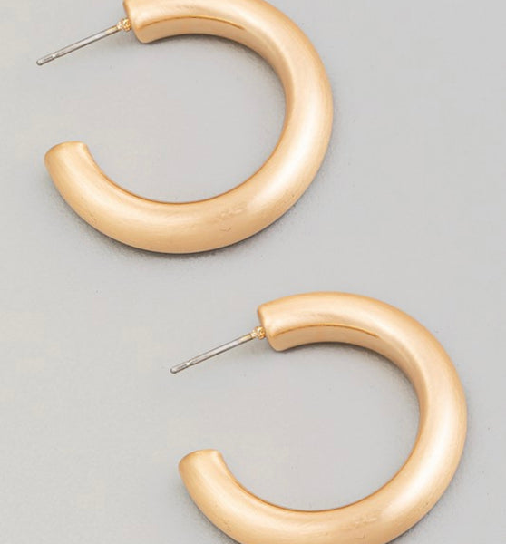 small brushed hoops