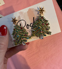 The Rhinestone Christmas Tree Earring