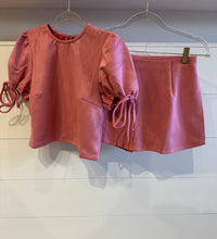 Piglet Pink Suede Top