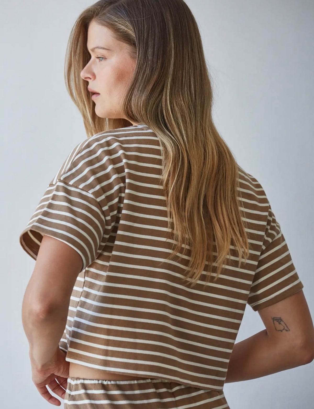 Mocha Stripe Tee
