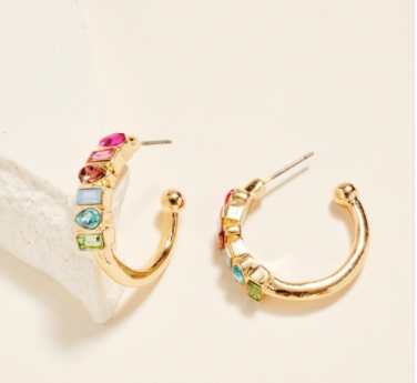 Colorful Rhinestone Hoop