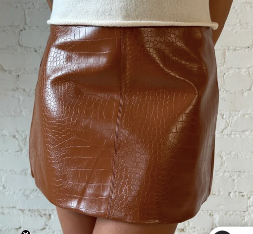 Corey Faux Leather Skirt