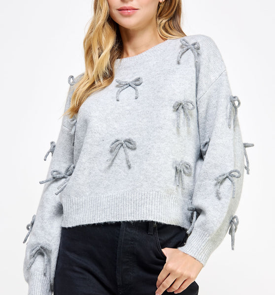 Flutter Bow Knitted Sweater