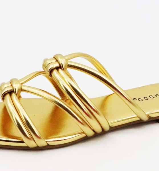 Knotty Gold Sandal