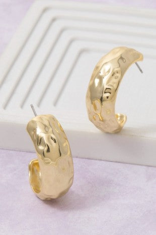 Gold Wide Hoop Earring