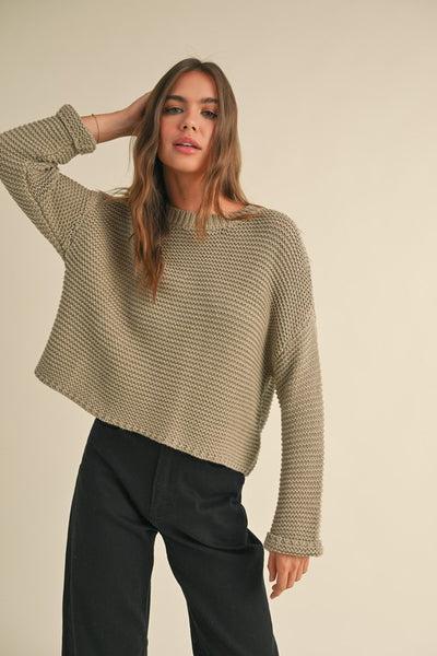 Cozy Cropped Pullover Sweater