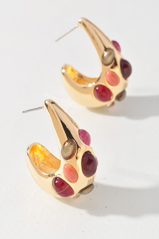 Teardrop Dome Earring