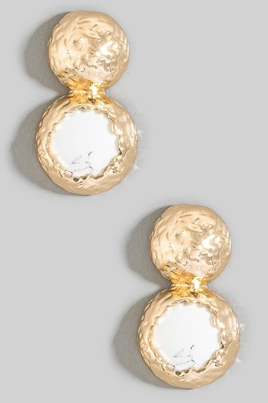 Hammered Dome Earring