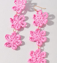 Raffia Flower Drop Earring