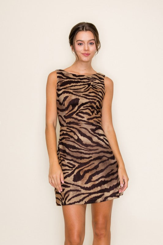 Tiger Suede Dress