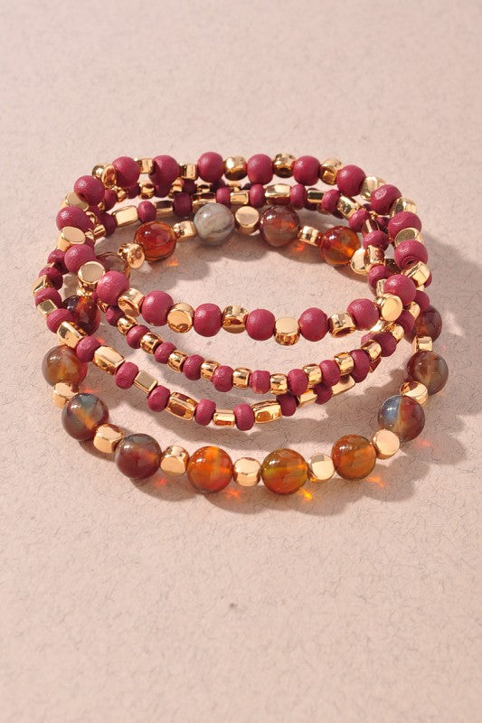 Bead Stretch Bracelet Set