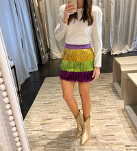 mardi party fringe skirt