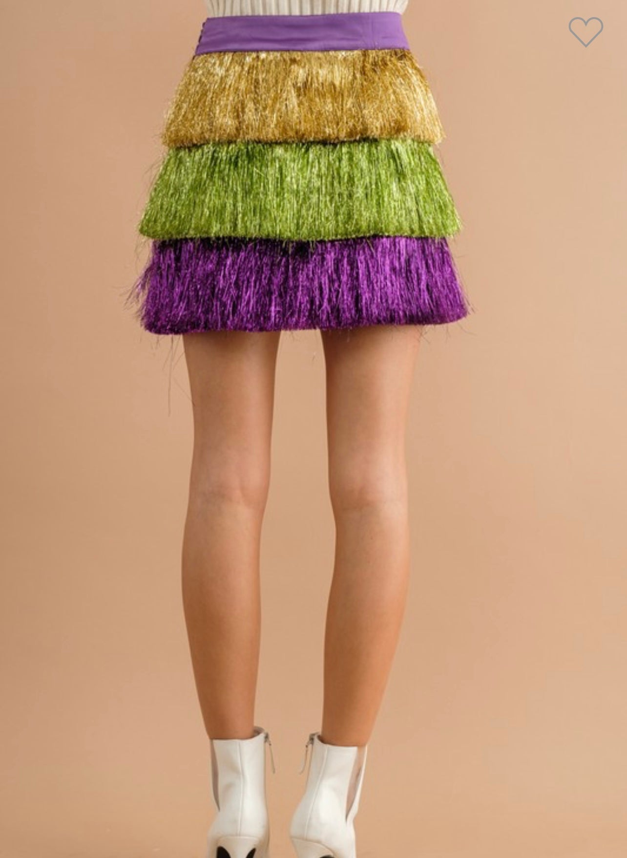 mardi party fringe skirt